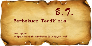 Berbekucz Terézia névjegykártya